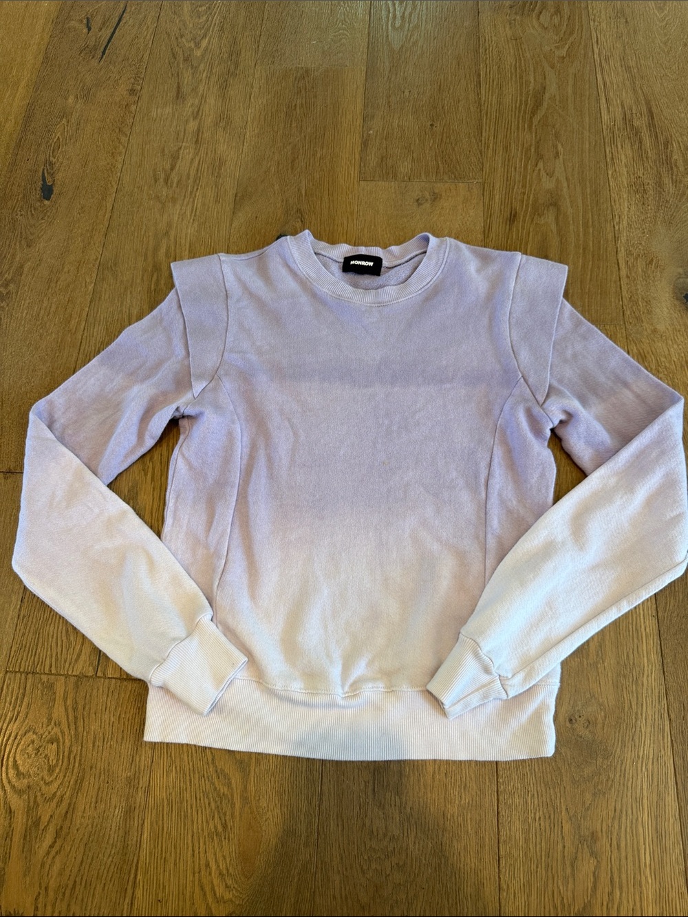 Monrow 100% Cotton Purple Ombré Sweatshirt - XS